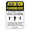 Signmission Public Safety Sign-Playground Users Practice Social Distancing, Heavy-Gauge, 12" H, A-1218-25413 A-1218-25413 - alternate 1